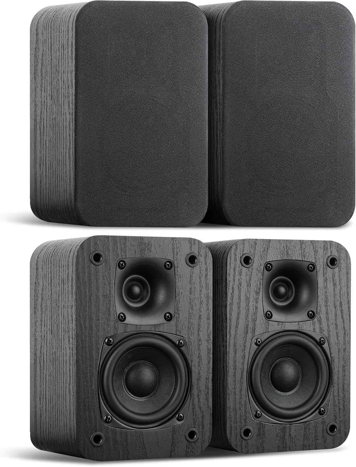 Saiyin 5.0 Home Theater System, 100w HiFi Surround Sound Speakers with Stereo Surround Sound and Classic Rretro Wood Grain for TV/PC, Passive, Amplifier or Receiver Required, Cable Not Included - Image 4