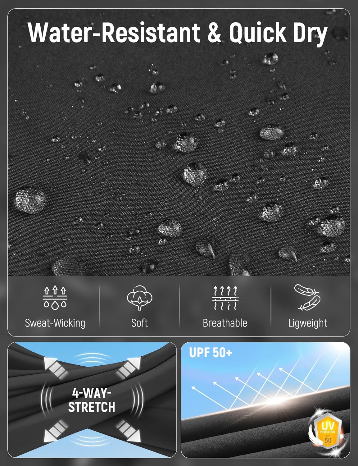 baleaf Women's Hiking Pants Quick Dry Lightweight Water Resistant Elastic Waist Cargo Pants for All Seasons - Image 4