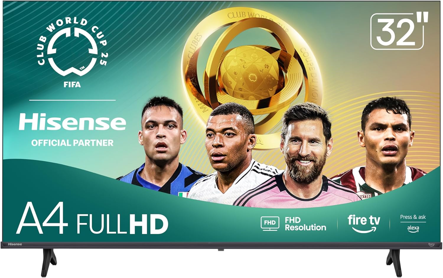 Hisense 32-Inch Class A4 Series FHD 1080p Smart Fire TV (32A4NF, 2025 Model) - DTS Virtual: X, Slim Bezel Design, Alexa Built in
