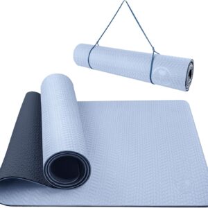 IUGA Yoga Mat Non Slip Anti-tear Pilates Mat Eco Friendly Hot Yoga Mats Thick for Workout & Exercise(72″x 24″x 6mm)