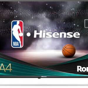 Hisense 32-Inch Class A4 Series HD 720p Smart Roku TV with Alexa Compatibility (32A4HNR) – Dolby Audio, Slim Bezel Design, Google Assistant