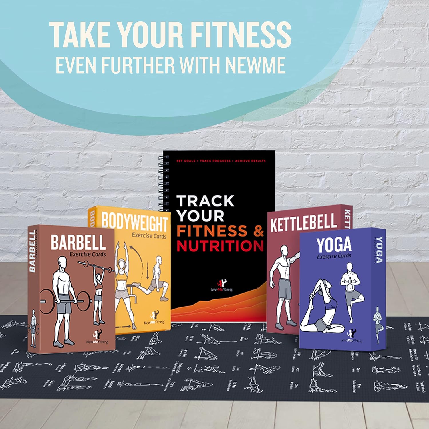 NewMe Fitness Yoga Mat for Women and Men - Large, 5mm Thick, 68 Inch Long, Non Slip Exercise Mats w/ 70 Printed Yoga Poses for Pilates, Workout and Stretching - Home and Gym Essentials - Image 9