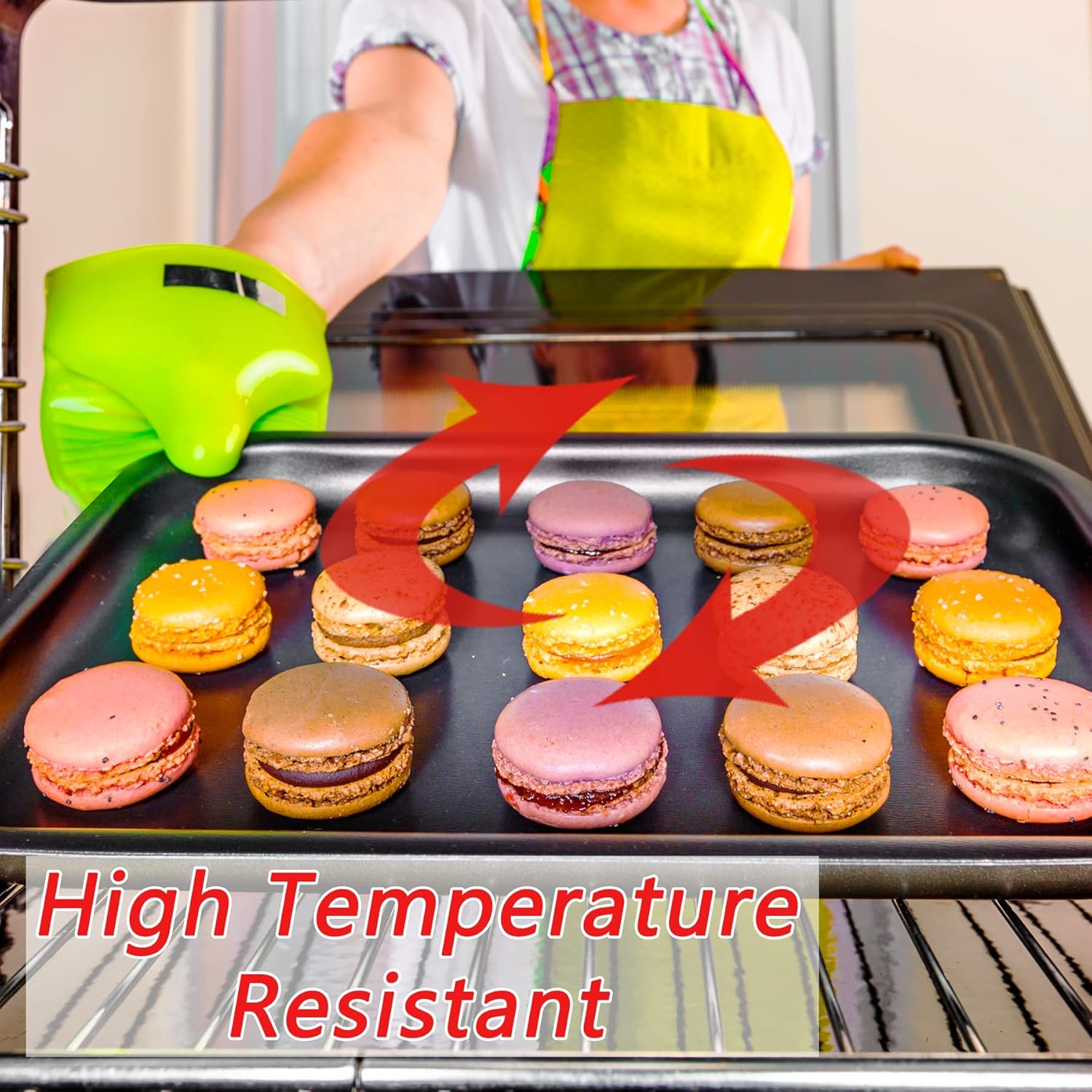 Kitchen 5-Piece Nonstick Bakeware Set - Round/Square Cake Pans, Muffin Pan, Loaf Pan, Roast Pan & Baking Sheets - Image 8