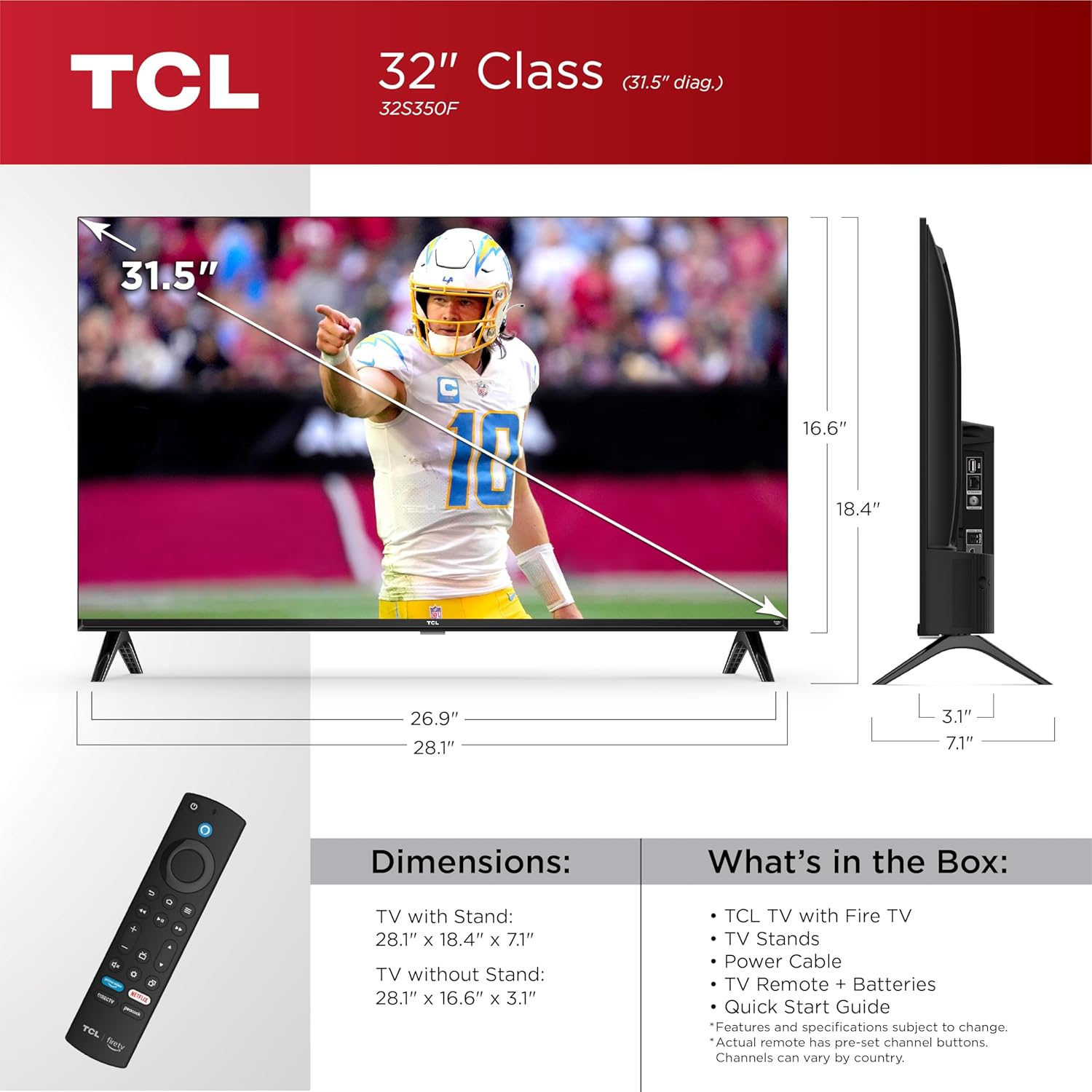 TCL 32-Inch Class S3 1080p LED Smart TV with Fire TV (32S350F, 2023 Model), Alexa Built-in, Apple AirPlay Compatibility, Streaming FHD Television,Black - Image 12