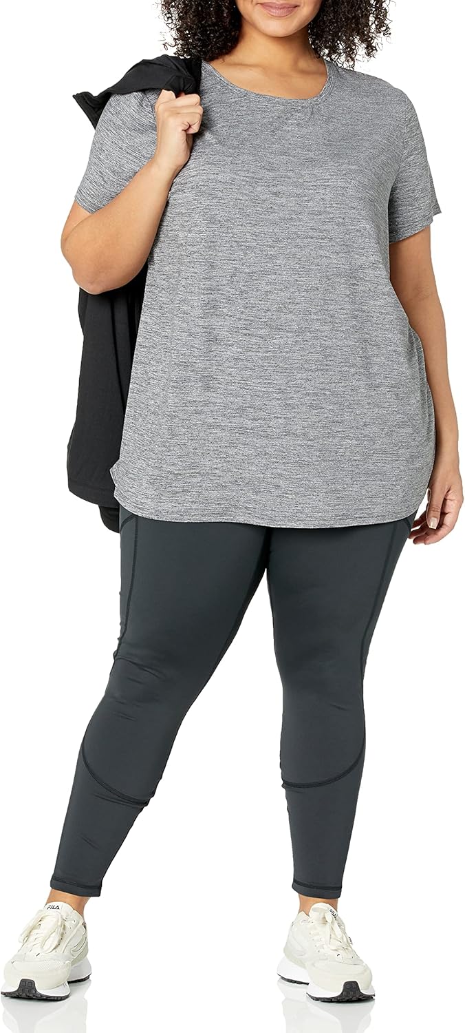 Amazon Essentials Women's Active Quick Dry Tech Stretch Short-Sleeve Crewneck T-Shirt (Available in Plus Size), Multipacks - Image 7