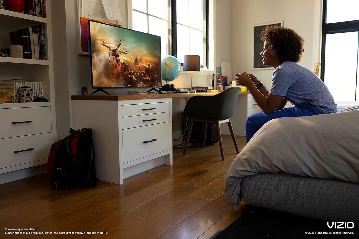 VIZIO 24-inch 1080p Smart TV with Apple AirPlay and Chromecast Built-in, Screen Mirroring for Second Screens, & 150+ Free Streaming Channels, D24f-J09, 2021 Model (Renewed) - Image 9