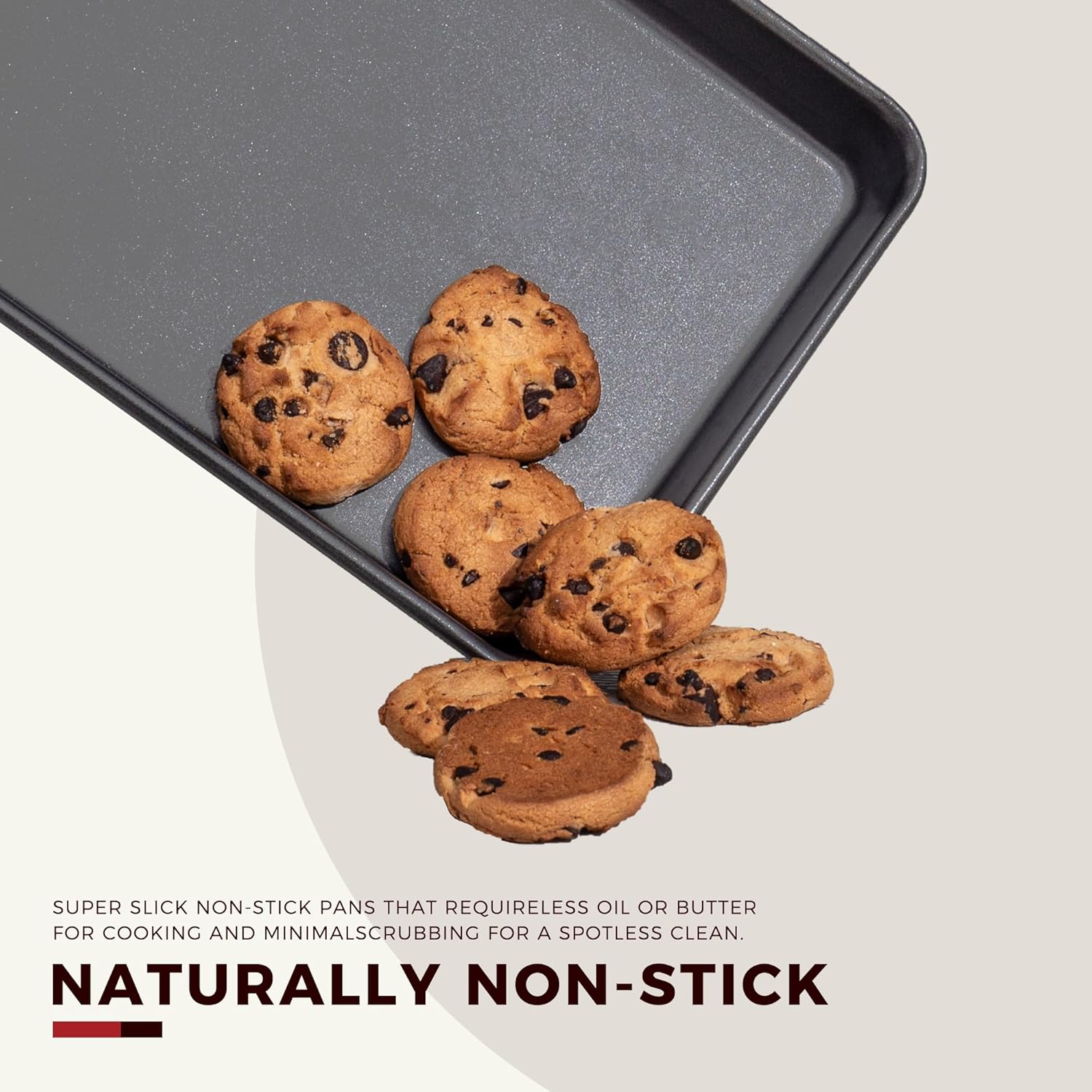 KITESSENSU Baking Pans Sets, Nonstick Bakeware Sets 7-Piece with Round/Square Cake Pan, Loaf Pan, Muffin Pan, Cookie Sheet, Roast Pan, Cooling Rack, Carbon Steel Bake Set - Image 4