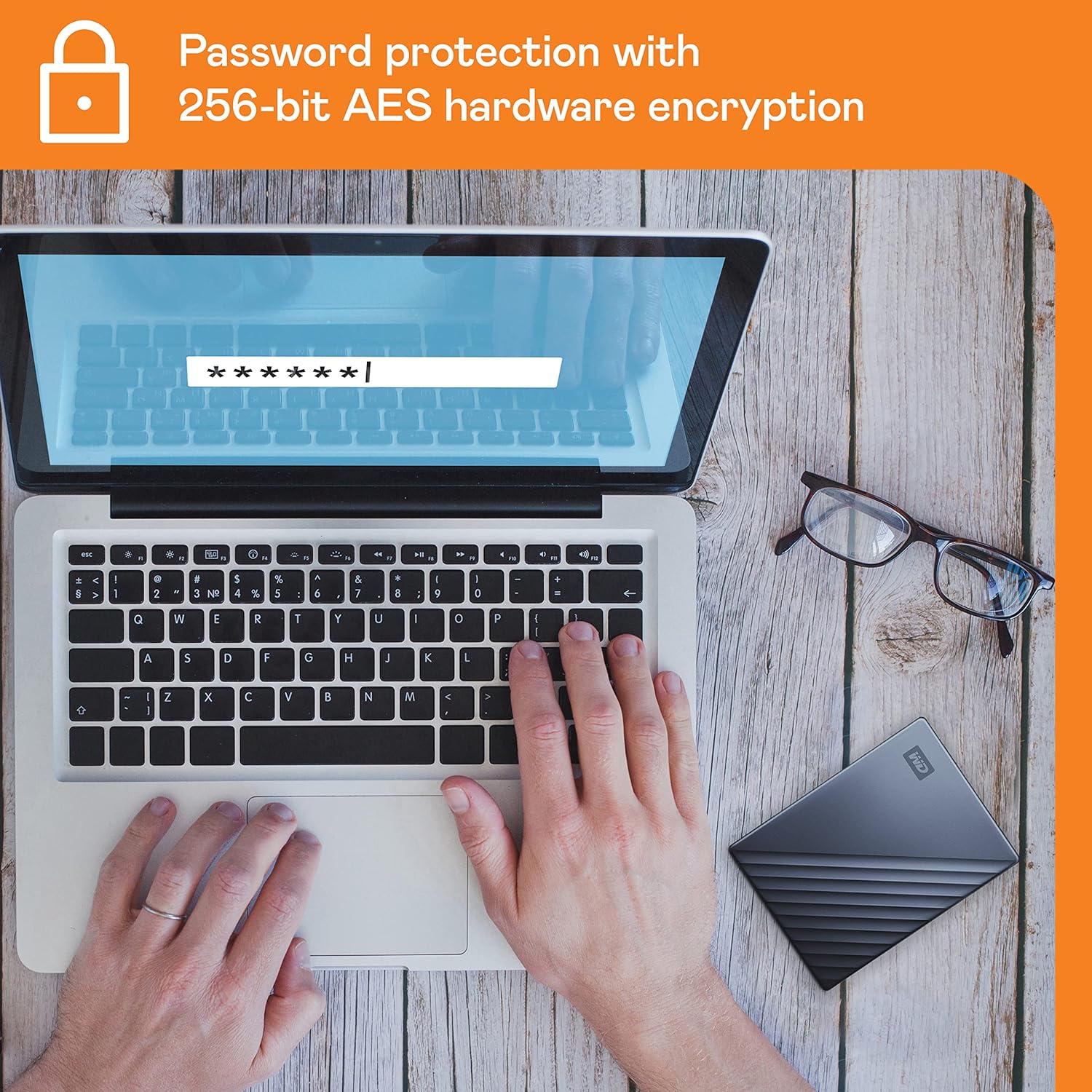 WD 5TB My Passport Ultra, Blue, Portable External Hard Drive, backup software with defense against ransomware, and password protection, USB-C and USB 3.1 - WDBFTM0050BBL-WESN - Image 2