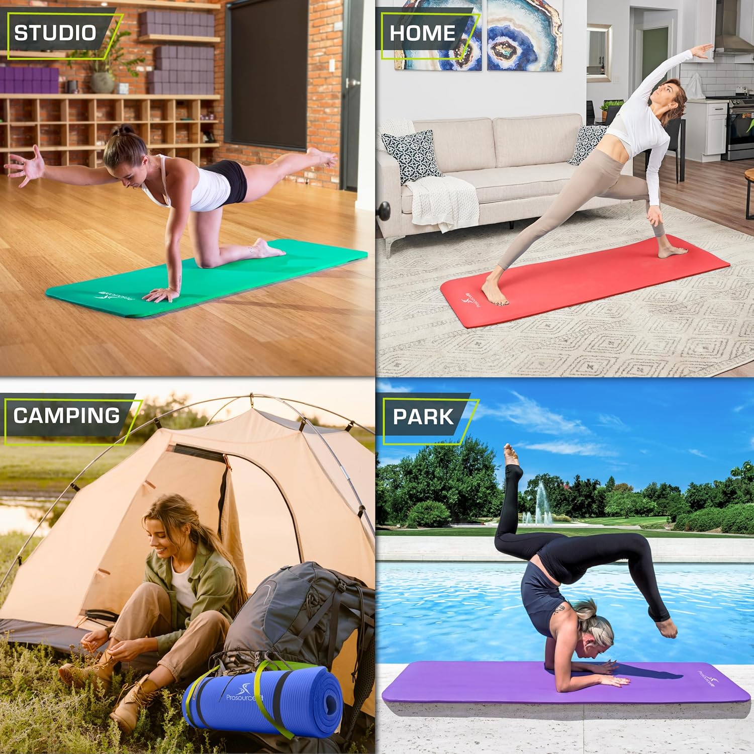 ProsourceFit Extra Thick Yoga and Pilates Mat ½” (13mm), 71-inch Long High Density Exercise Mat with Comfort Foam and Carrying Strap - Image 5