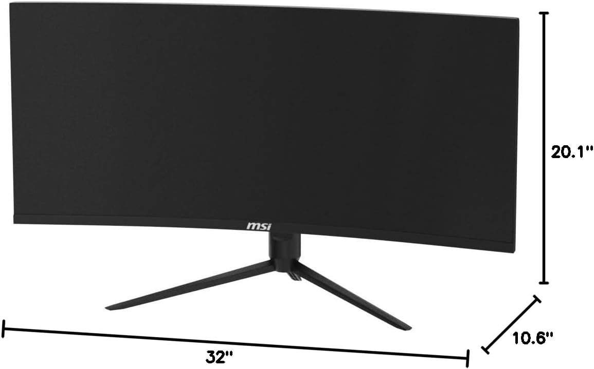 MSI Optix MAG342CQR 1500R Curvature 21:9 Aspect Ratio Narrow Bezel 1ms 3440 x 1440 (UWQHD) 144Hz Refresh Rate Tilt/Swivel/Height/Pivot Adjustment 34" AMD Freesync Gaming Curved Monitor, Black - Image 8