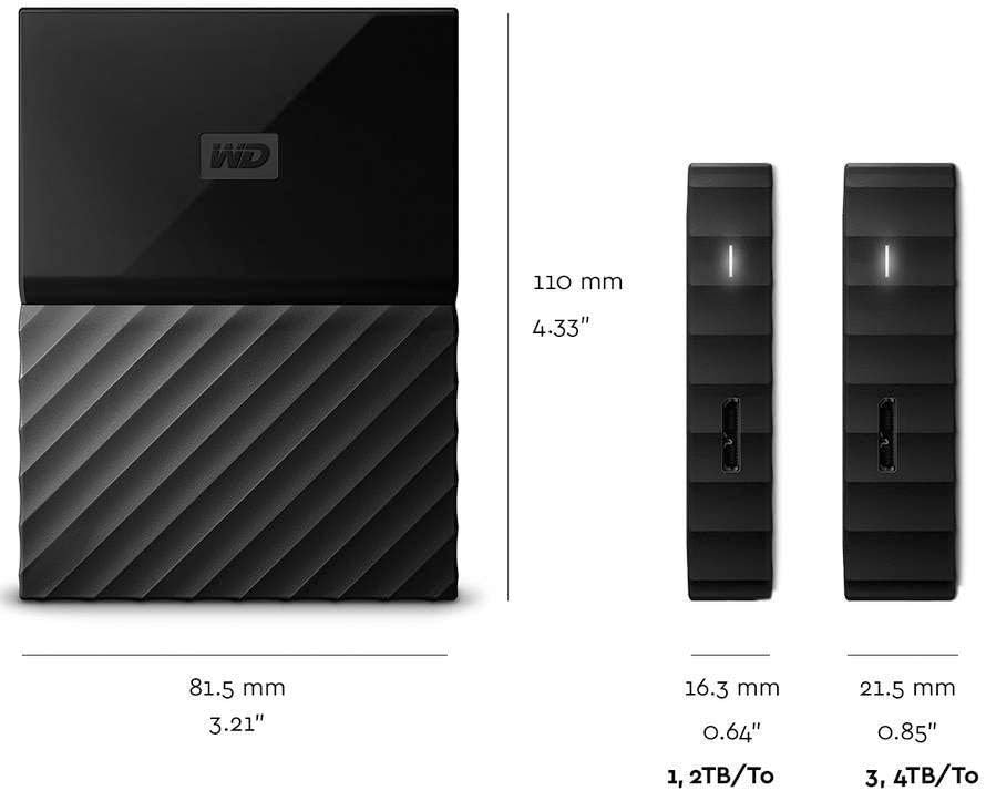 WD 1TB Black My Passport Portable External Hard Drive - USB 3.0 - WDBYNN0010BBK-WESN - Image 3