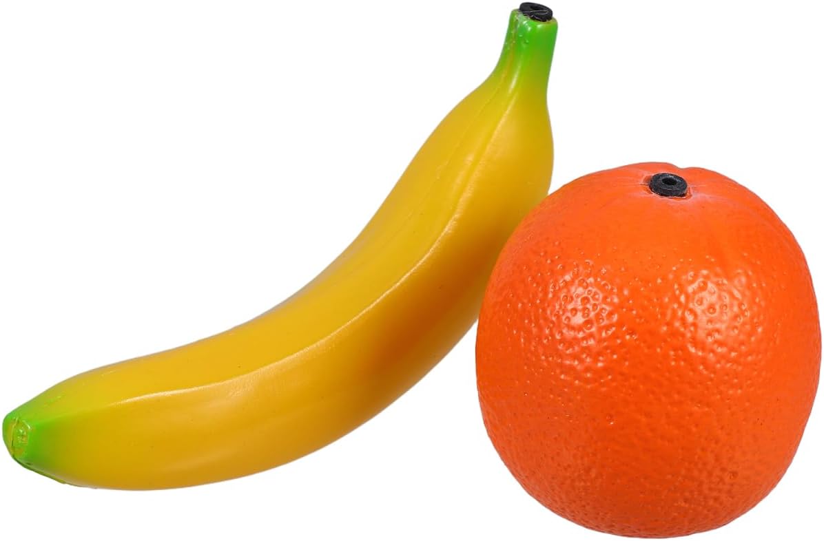 SUPVOX 2pcs Musical Instruments Fruit Shakers (Banana & Orange): Crystal-Clear Sound, Durable ABS Plastic, Fun Musical Toys for Ages 3+ - Ideal for Classroom Learning & Home Play - Image 2