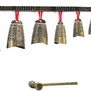 Antique Chinese Percussion Chime Instrument – Single Layer Alloy Decor with Clear Sound for Home or Office Decoration and Gift