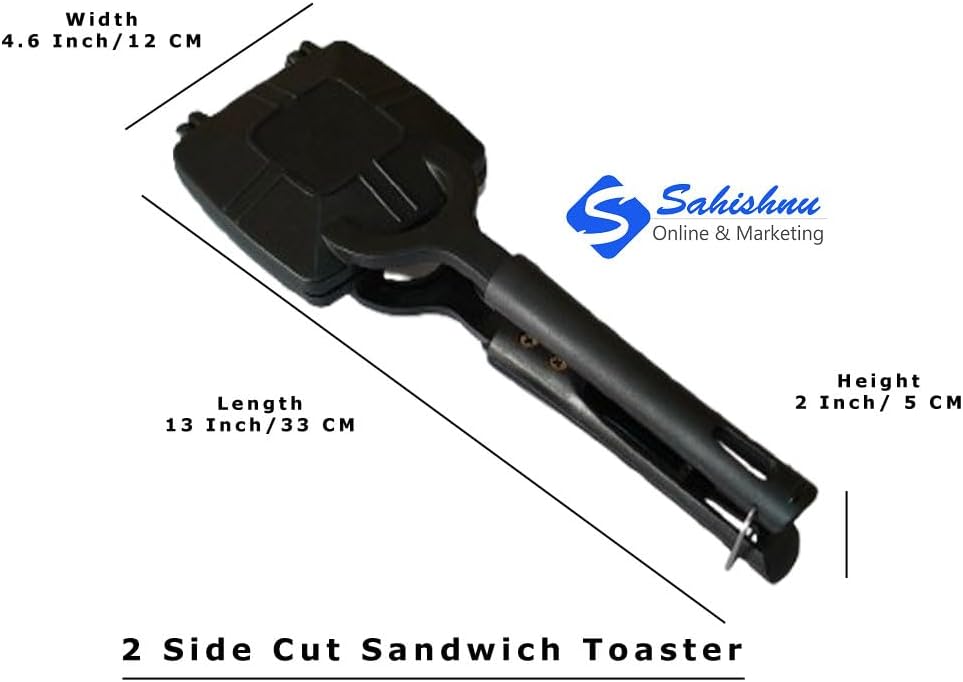 Sahishnu Online & Marketing 2 Cut Sandwich Toaster, Sandwich Maker, Gas Sandwich Toaster,Black - Image 2