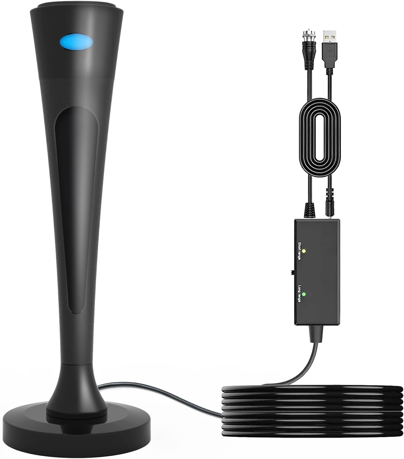 2025 TV Antenna for Local Channels,Long Range TV Antenna Indoor/Outdoor, HD Antenna for Smart TV with 16.5ft Cable Supports 4K 8K 1080p