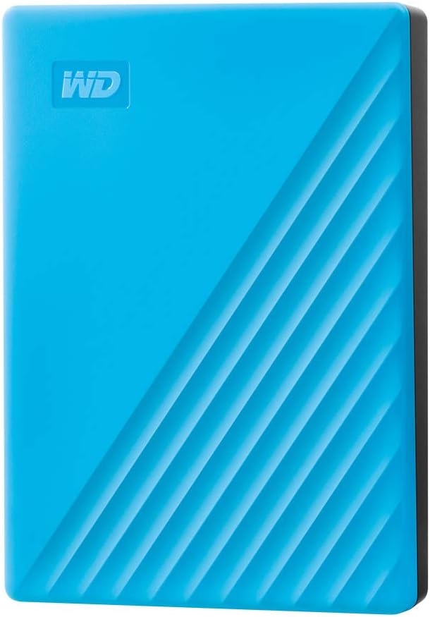 WD 4TB My Passport, Portable External Hard Drive, Blue, backup software with defense against ransomware, and password protection, USB 3.1/USB 3.0 compatible - WDBPKJ0040BBL-WESN