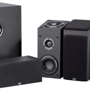 Monoprice Premium 5.1.4-Ch. Immersive Home Theater System – with 8 Inch 200 Watt Subwoofer, Dolby Atmos Compatible, Black