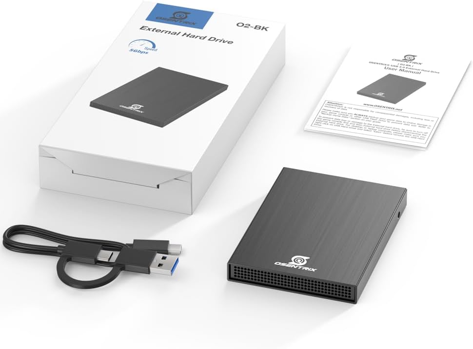 O2-BK 2TB USB 3.0 Pocket-Size Portable External Hard Drive (for Windows, MacOS, Xbox, PS) - Image 4