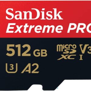 SanDisk Extreme PRO microSDXC UHS-I Memory Card 512 GB + Adapter & RescuePRO Deluxe (for Smartphones, Action Cameras or Drones, A2, Class 10, V30, U3, 200 MB/s Transfer)