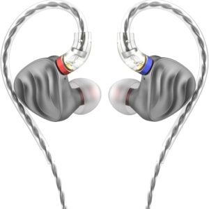 FiiO FH3 HiFi Earphones 3 Drivers (1 Dynamic + 2 Knowles BA), in-Ear Earphones High Resolution, Bass Sound, High Fidelity for Smartphone/PC/Tablet (Titanium)