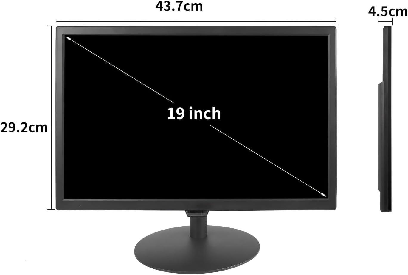 19 Inch TV 1440 * 900 HD Flat Screen Widescreen TV with ATSC Tuner Antenna,Remote/HDMI/USB/AV/VGA Input, Suitable for Kitchen Bedroom RV Camper (No Smart TV) - Image 3