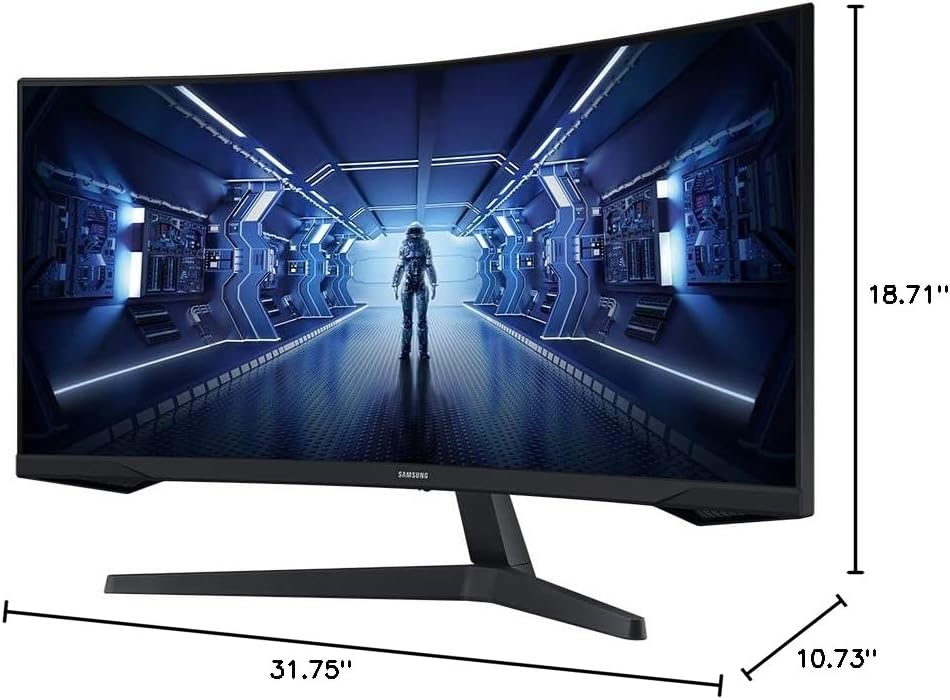 Samsung 34' Odyssey G5 Ultra-Wide Gaming Monitor with 1000R Curved Screen, 165Hz, 1ms, FreeSync Premium, Large Display, Eye Comfort, Multiple Ports, WQHD, LC34G55TWWNXZA, Black - Image 12
