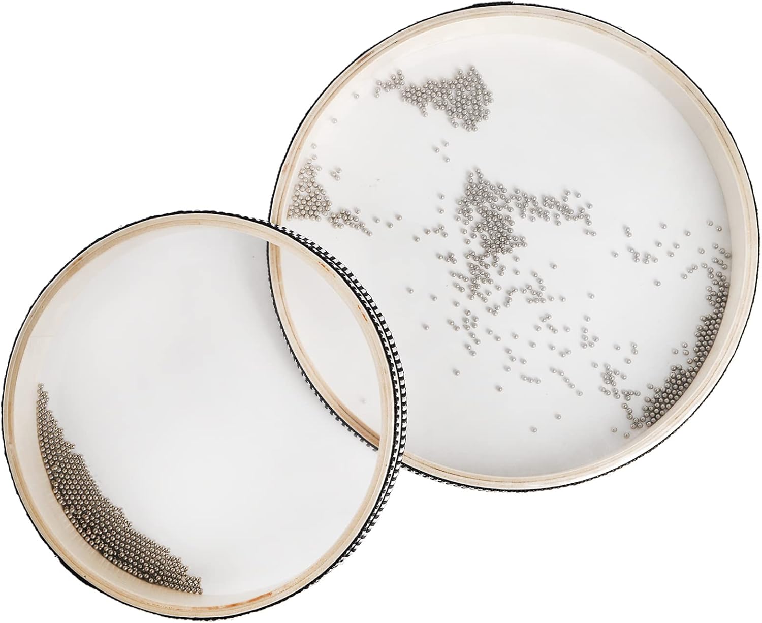 Fasmov 3 Pieces Wave Bead Sea Drum, Wave Sound Drum with Hardwood Shell Musical Instrument Percussion for Home School Supplies, 6 Inch, 8 Inch, 10 Inch - Image 4