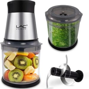 Mini Small Food Processor 4 Cup,Meat Grinder with 2 Bowls,Electric Food Chopper,Powerful Motor 2 Speed & 4 Blades for Baby Food,Meat,Onion,Vegetables,Fruits