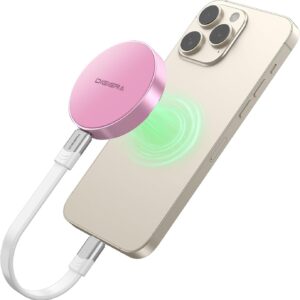 2TB Magnetic Portable SSD, External Solid State Drives with USB-C 3.2 Gen 2×2, Speed Up to 2000MB/s, Compact & Durable, Compatible with iPhone 15/16 Series and Other USB-C Devices, Pink