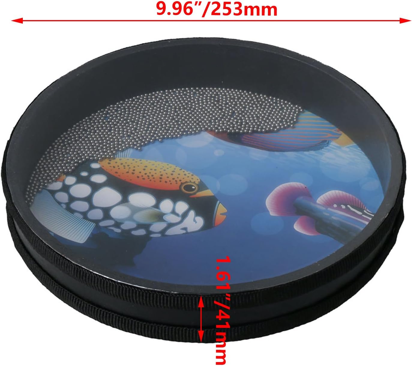 Bstinay 10Inch Ocean Drum Hand Percussion with Hardwood Shell Ocean Sound Drum Musical Instrument for Home School - Image 6