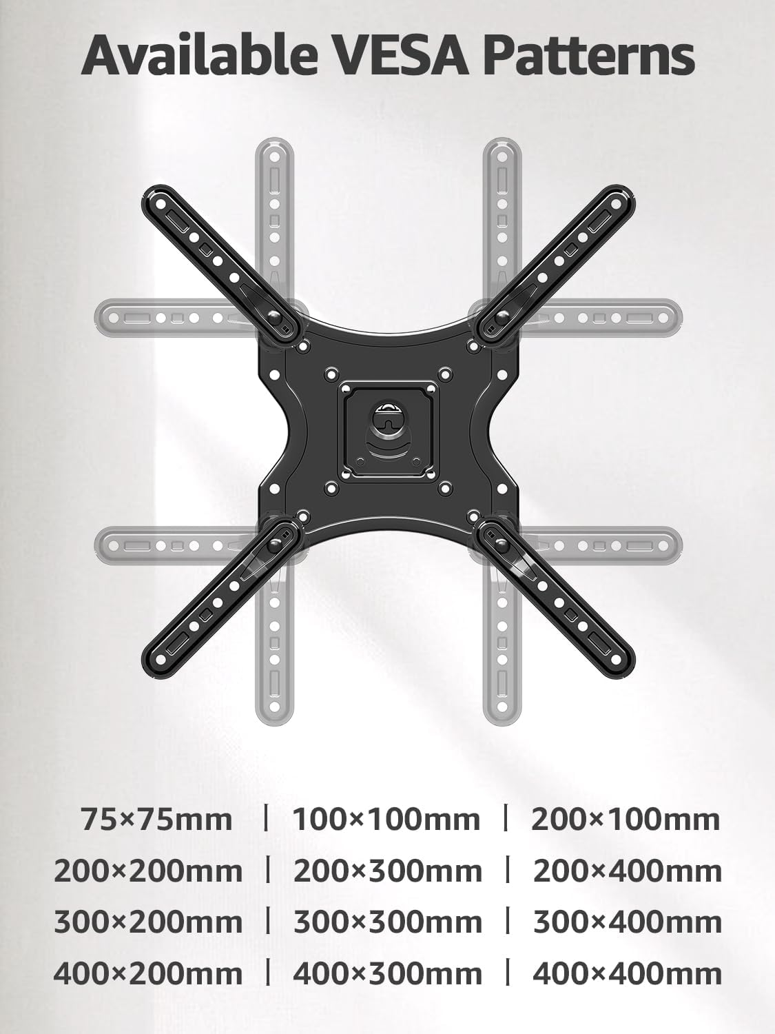 ELIVED Full Motion TV Wall Mount for Most 26-60 Inch TVs, Articulating Arms Swivel and Tilt tv Mount, Wall Mount Brackets Max VESA 400x400, Single Stud Perfect Center Design, Holds Up to 77 lbs. - Image 7