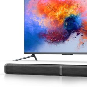 2 in 1 Separable Sound Bar for Smart TV with Subwoofer, Bluetooth 5.0 Surround Sound System for Home Theater, ARC/Optical/Aux/USB TV Speaker, Treble/Bass Adjust, 10 EQ Modes, Remote Included