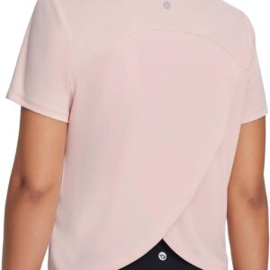 baleaf Women’s Workout Tops Athletic Shirts Cropped Short Sleeve Split Back Running Gym Quick Dry Sun Protection UPF 50+