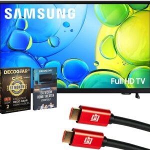 Samsung UN40F6000FFXZA 40 inch 1080P FHD F6000F 4K Smart TV (2025) Bundle with Theater Essentials, 1 Year CPS Enhanced Protection Pack and Deco Gear 6FT 4K HDMI 2.0 Cable