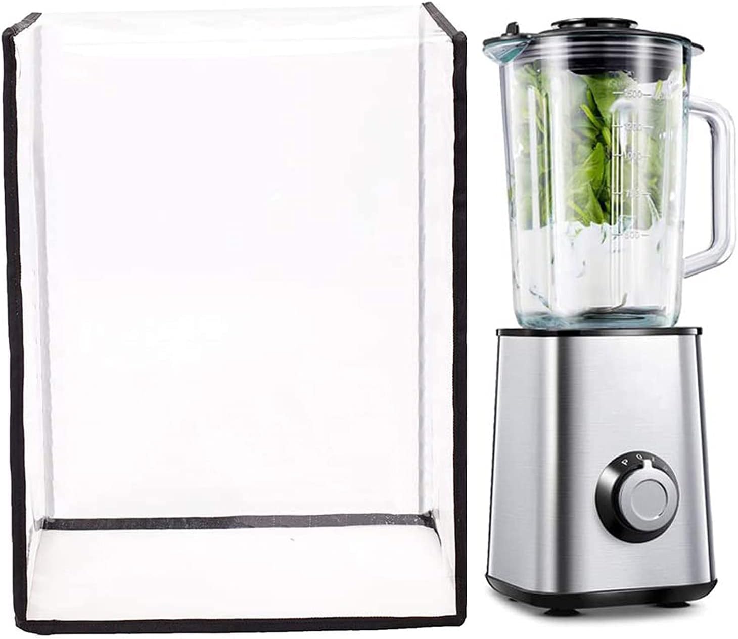 Clear Kitchen Blender Dust Cover,Blender Covers Compatible with Ninja Foodi Blender,Blender Covers For kitchen Appliance Covers,Blender Cover with Accessory Pocket.Juice Cover Gift For Women.