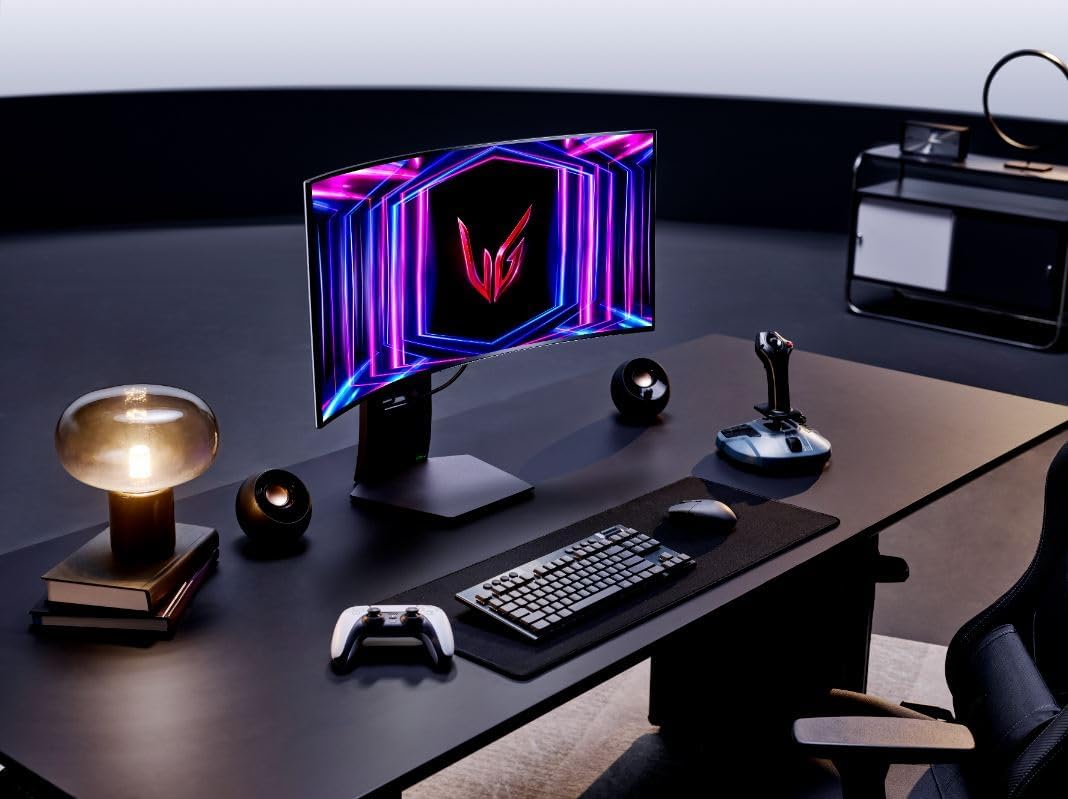 LG 34GS95QE 34-inch Ultragear OLED Curved Gaming Monitor WQHD 1440p 800R 240Hz 0.03ms AMD FreeSync Premium Pro NVIDIA G-Sync HDMI 2.1 DisplayPort Tilt/Height/Swivel Stand Black - Image 2