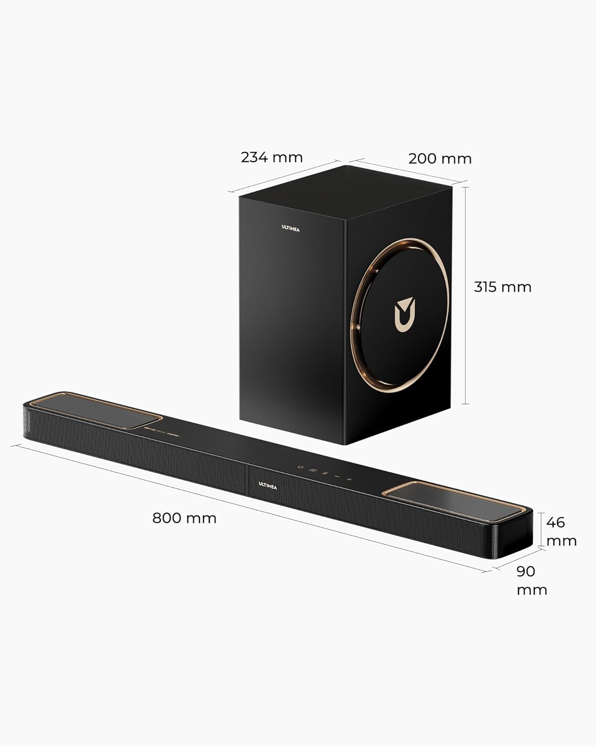 ULTIMEA 3.1.2ch Sound Bar with Dolby Atmos, Surround Sound System for TV with 6.5 inch Subwoofer, Sound Bar for Smart TV, Soundbar with Subwoofer for Home Theater, BT 5.4, HDMI eARC, Skywave F30 Boom - Image 9