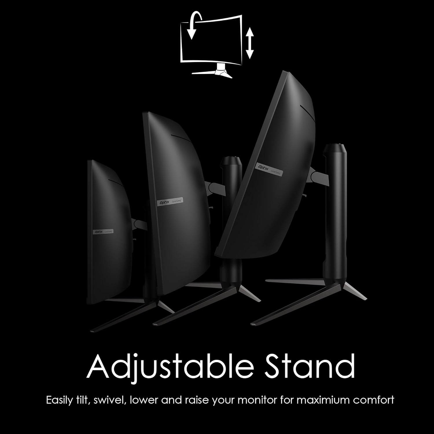 MSI Optix MAG342CQR 1500R Curvature 21:9 Aspect Ratio Narrow Bezel 1ms 3440 x 1440 (UWQHD) 144Hz Refresh Rate Tilt/Swivel/Height/Pivot Adjustment 34" AMD Freesync Gaming Curved Monitor, Black - Image 5