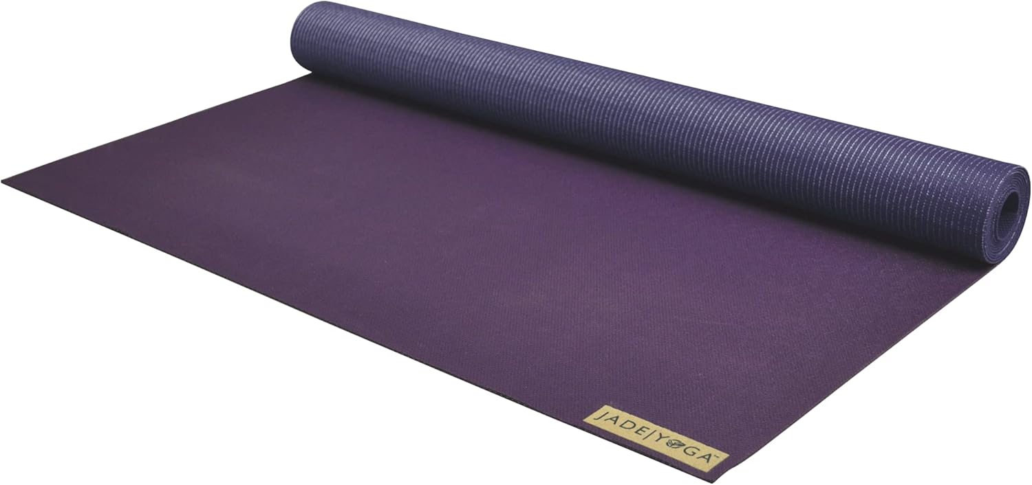 JadeYoga Voyager Yoga Mat - Lightweight & Portable Rubber Yoga Mat - Non-Slip Exercise Mat for Women & Men - Great for Yoga, Home Workout, Gym Fitness, Pilates, Stretching, and More