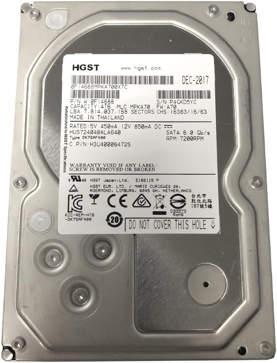 HGST Ultrastar 7K4000 HUS724040ALA640 (0F14688) 4TB 7200RPM 64MB Cache SATA 6.0Gb/s 3.5in Enterprise Hard Drive (Renewed) - Image 2