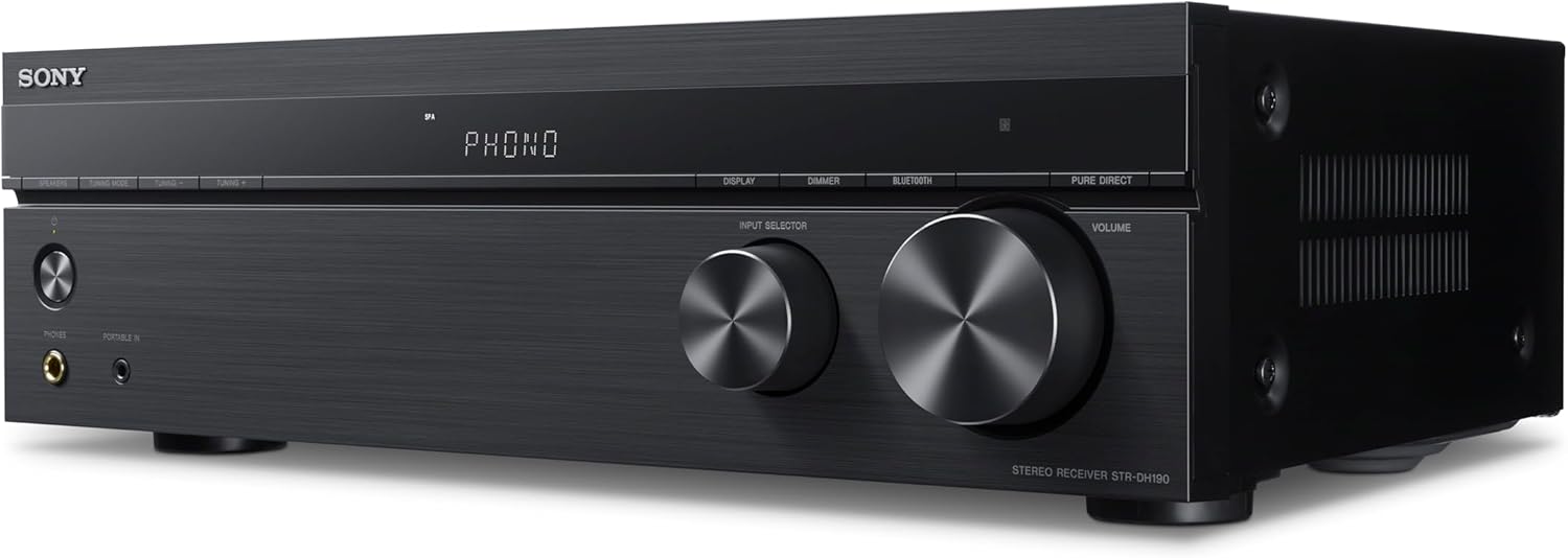 Sony STRDH190 2-ch Home Stereo Receiver with Phono Inputs & Bluetooth Black - Image 3