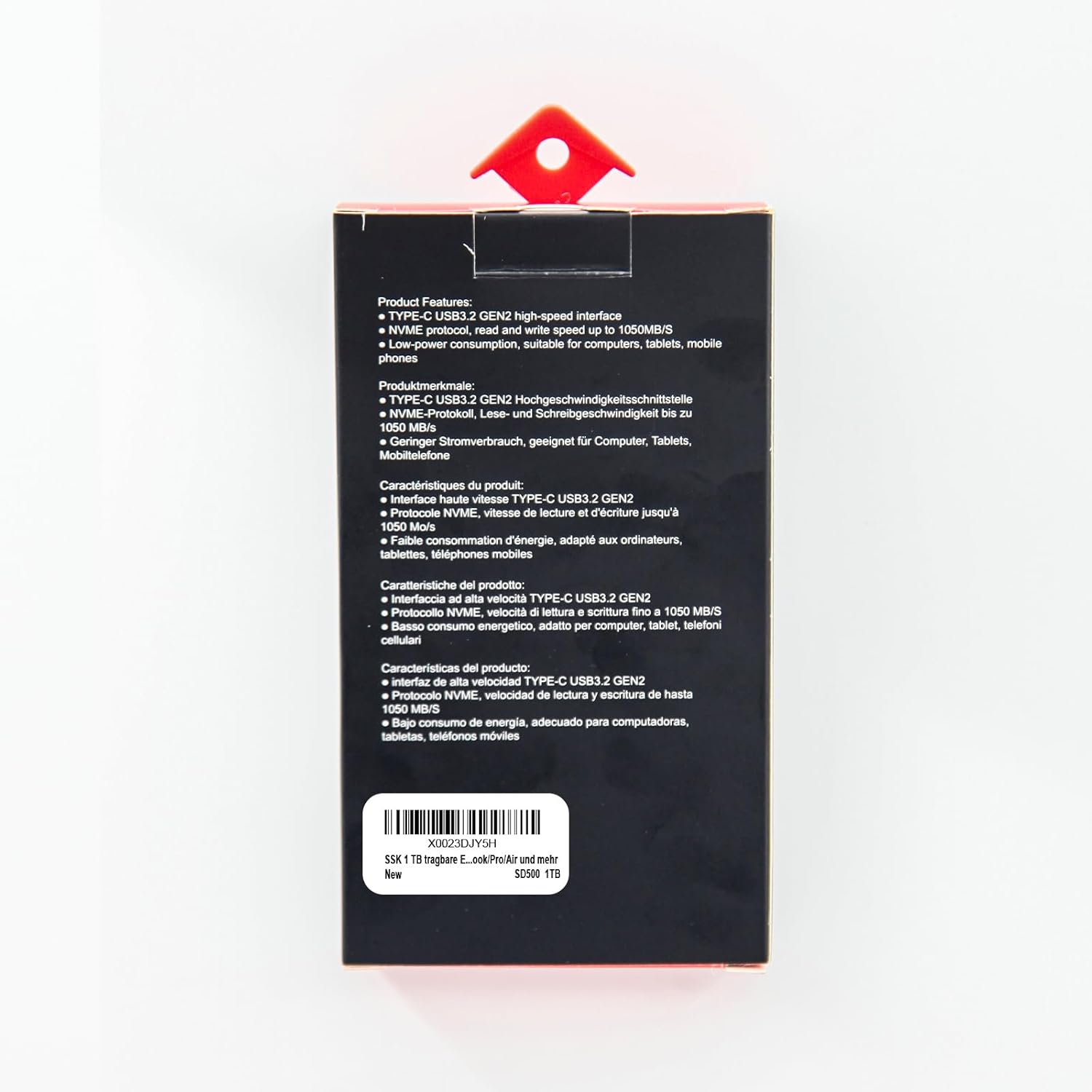 SSK Portable SSD 1TB External Solid State Drives, up to 1050MB/s USB C SSD External Hard Drive USB 3.2 Gen2 for iPhone 15/Pro, Windows, Mac, Android Phones and Tablets - Image 8