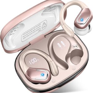 Wireless Earbuds Sport, Bluetooth 5.4 Headphones 2025 Bluetooth Earbuds with 75Hrs Stereo, 4 ENC Mic, Over-Ear Buds with Earhooks Noise Canceling Earphones , IP7 Waterproof Headset for Workout/Running