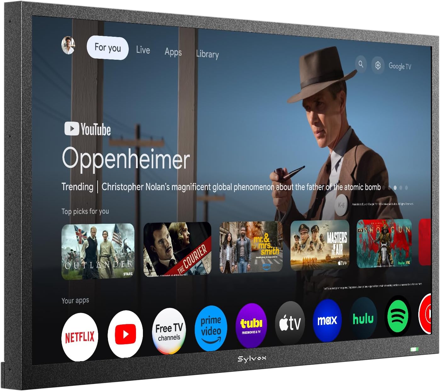 SYLVOX 32 inch Outdoor TV, Full Sun Outdoor Television 1500 Nit High Brightness, 1080P FHD Sunlight Readable Display, IP55 Weatherproof TV, Smart TVs for Outdoor Entertainment (Pool SE/2025) - Image 2