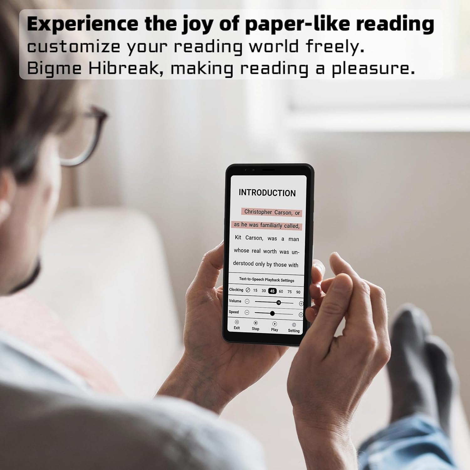 Bigme Color E-Ink Screen Mobile HiBreak, 6G+128GB Android 11 Smartphone, 36-Level Front Light, USB-C, 3300mAh Battery, 5+13MP Camera - Black - Image 5