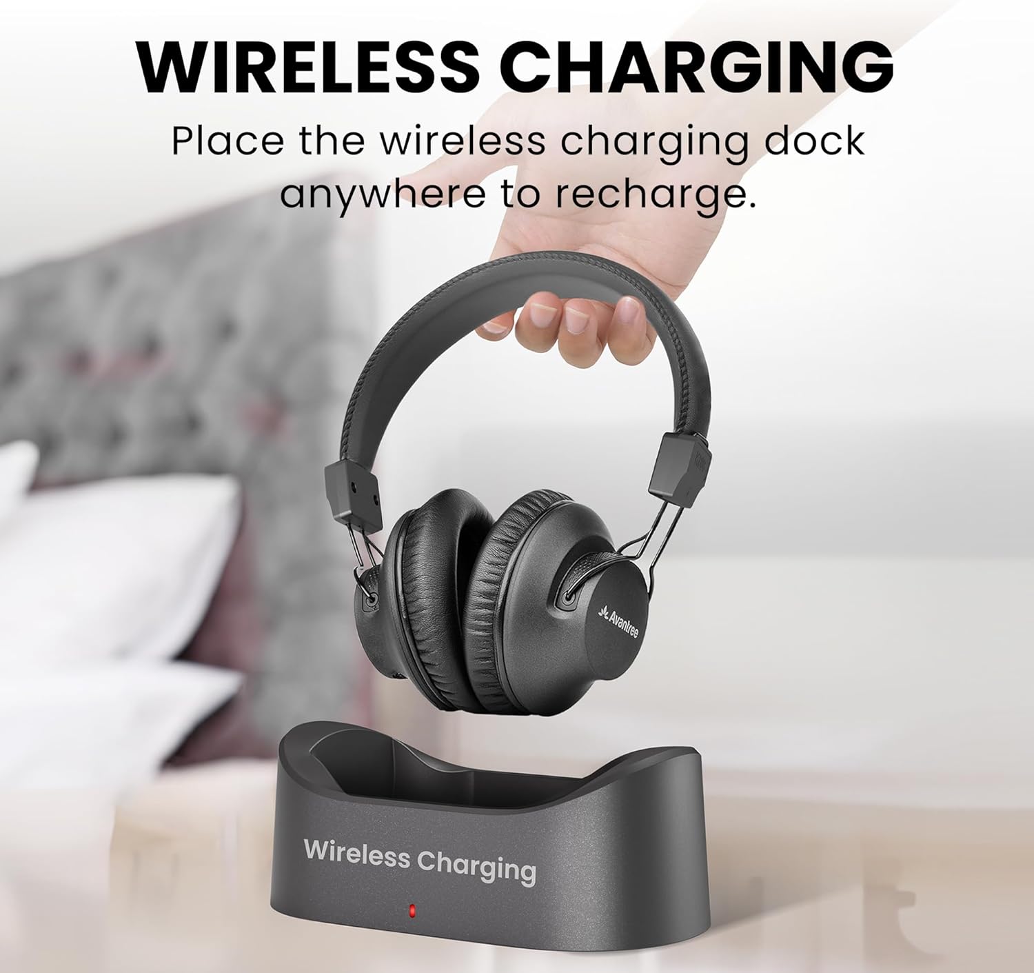 Avantree HT5009 Plus - Ultra Comfortable Wireless Headphones for TV Watching, 60h Playtime, Clear Voice & Enhanced Volume for Seniors & Hard of Hearing, Compatible with Samsung, LG & Other TVs - Image 4