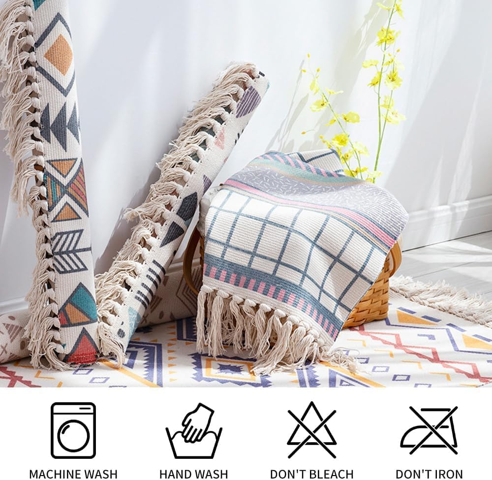 nuveti Cotton Yoga Mat - Absorbent, Grippy Tight Weave, Ashtanga & Hot Yoga Rug, Helps with Slippery Hands & Feet - Image 2