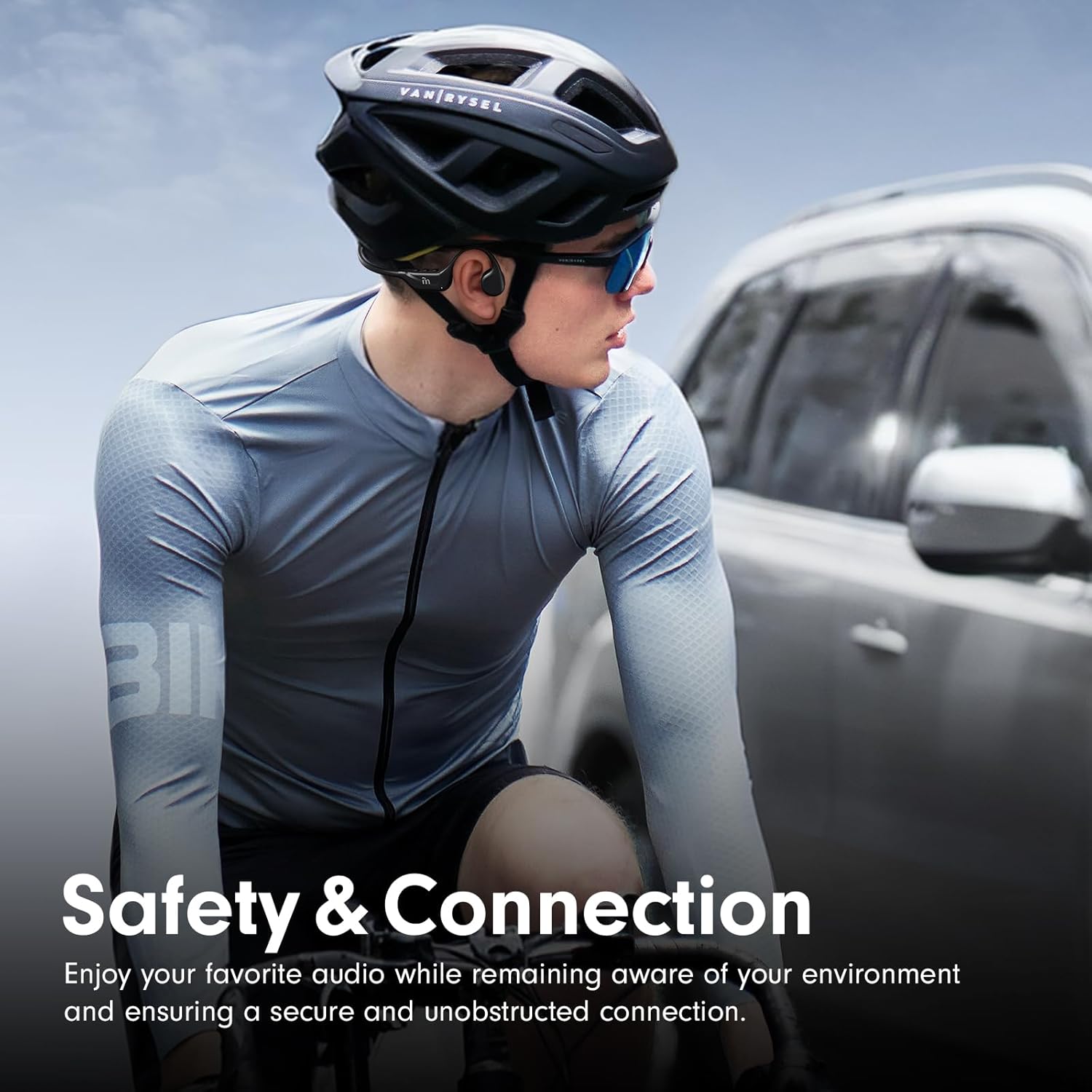 Bone Conduction Headphones,Open Ear Headphones Bluetooth5.4 with Mic,Wireless Headphones 10H Playtime, Waterproof Sport Headphone Suitable for Running,Cycling, Outdoor Sports Black - Image 5