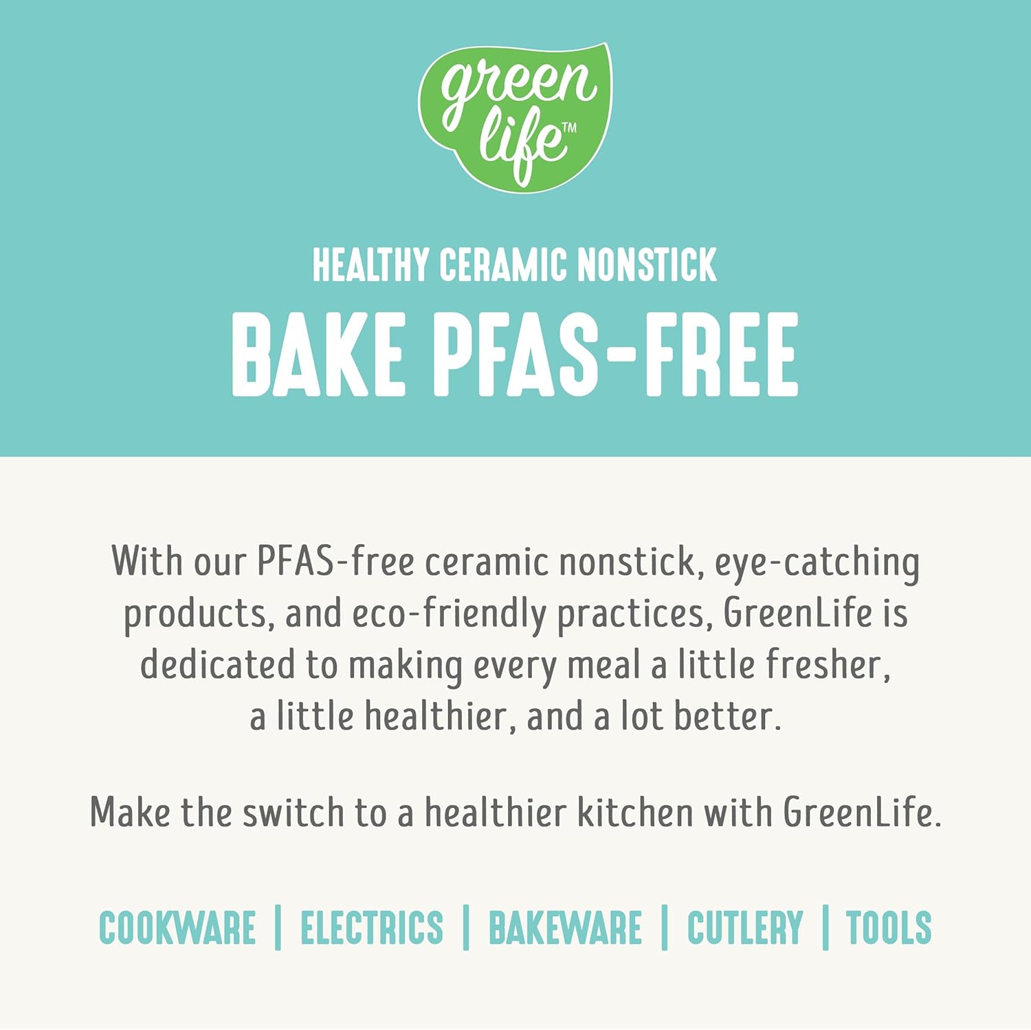 GreenLife 6 Piece Nonstick Bakeware Set, Non-Toxic PFAS-Free Ceramic Oven Pans, Dishwasher & Oven Safe to 450°F, Easy Release Baking Sheet, Loaf Pan, Rectangle & Round Cake, Muffin Pan, Turquoise - Image 7