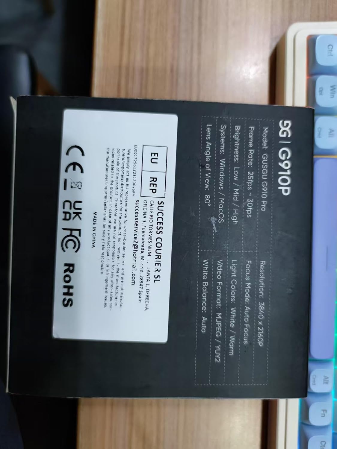 GUSGU G910 2K Quad HD Webcam for PC, with Microphone & Light & Privacy Cover, Web Camera for Desktop Computer/Laptop/MacBook, USB Streaming Camera - Image 9